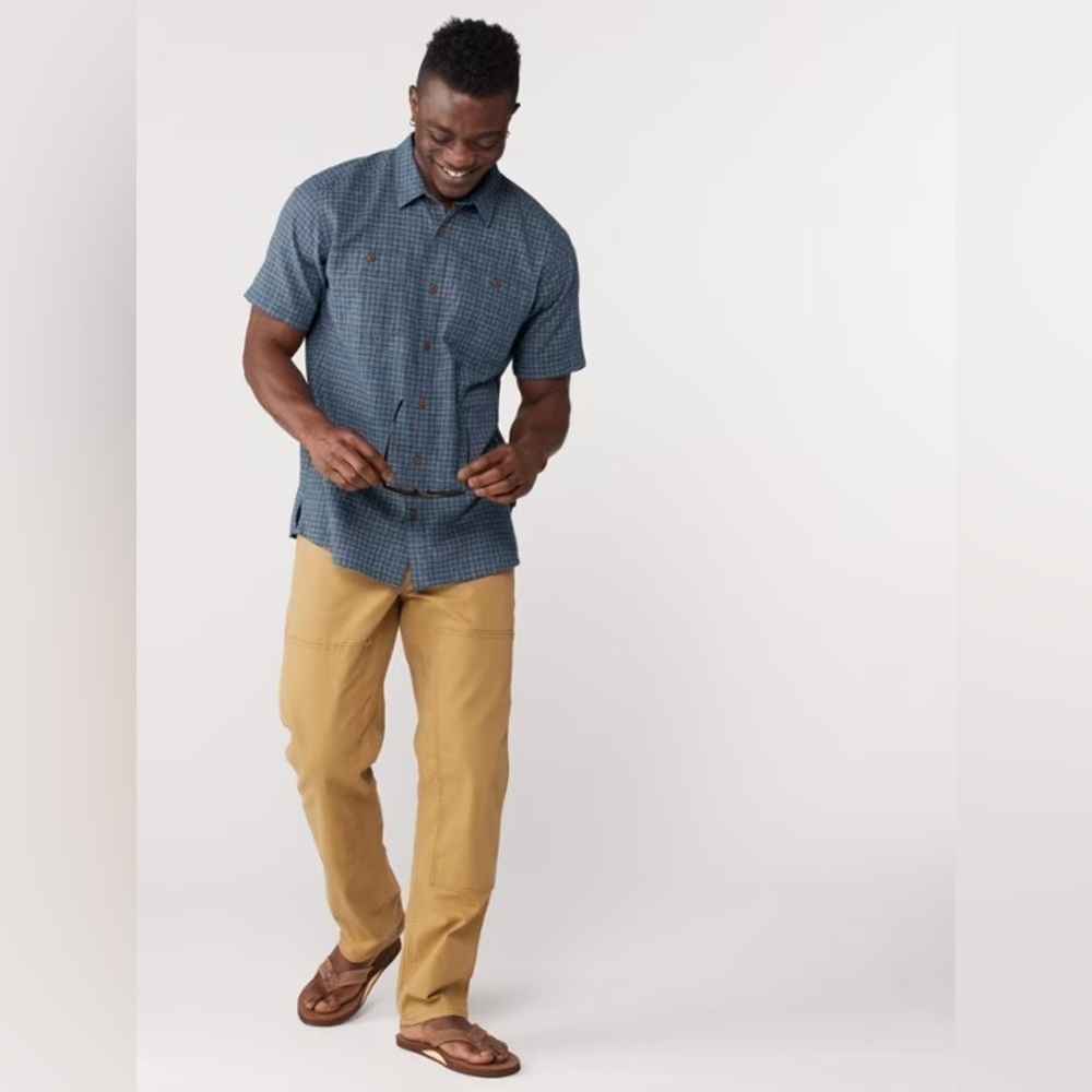 Patagonia Men’s Organic Cotton Hemp Blend Back Step Button Down Shirt XL